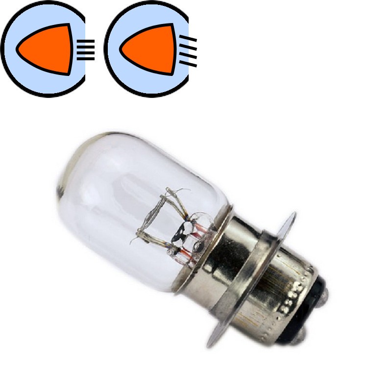 Ampoule 6V phare avant 25/25W (T19, pas BA20D/H4!)