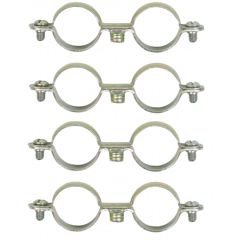 4x colliers de serrage métallique avec insert caoutchouc diamètre