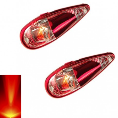 2x Ampoule 12V 4W BA9S Led rouge moto scooter mobylette voiture